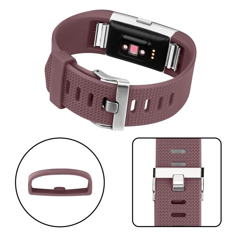 Tobfit 6 PACK Sport Bands Compatible with Fitbit Charge 2 Bands for Women Men, Soft Silicone Waterproof Straps Replacement Wristbands for Fitbit Charge 2 / Charge 2 HR Fitness Tracker, Small