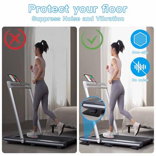 High Density Non-Slip Treadmill Mat Pads - 4x4 Inch, 4 PCS