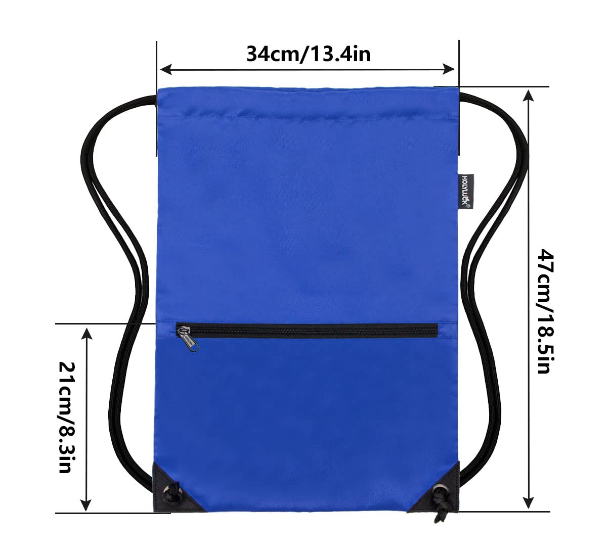 HOLYLUCK Drawstring Backpack Bag Sport Gym Sackpack (blue)