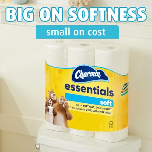 Essentials Soft Toilet Paper - 6 Mega Rolls, 330 Sheets Per Roll
