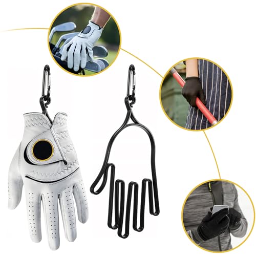 Ymapinc Golf Glove Holder - 2 Pack Stretcher Hanger with Keychain,