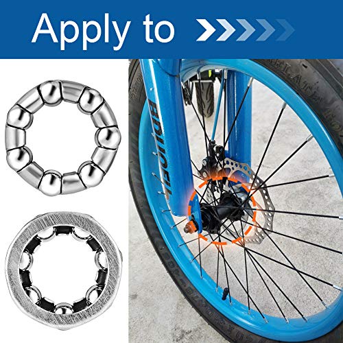 Jaceyon Bicycle Wheel Bearings 3/16" x 7 Replacement Front & Rear Axle Parts, 4 Pack