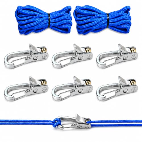 Heavy-Duty Paracord Rope Tensioners 6-Pack for Camping, Boating & Outdoor Gear