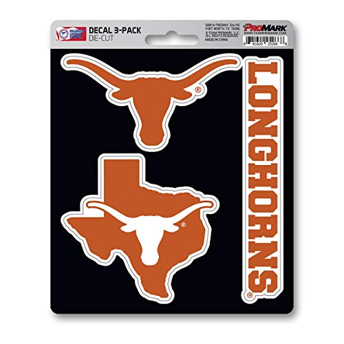 NCAA 3-Piece Vinyl Decal Set - Texas Longhorns