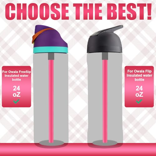 6PCS Colorful Replacement Straws for Owala Water Bottles