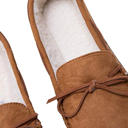 NFL Team Logo Moccasin Slippers with Faux Fur Interior