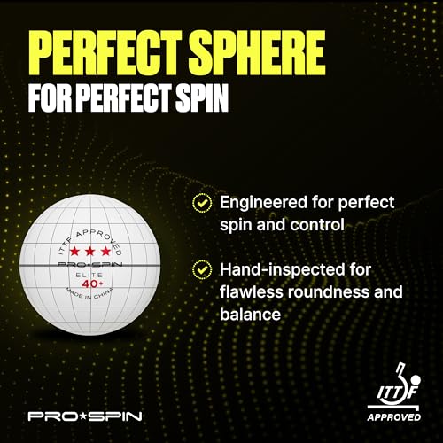 3-Star Table Tennis Balls - ITTF Approved 40+ ABS Ping Pong Balls (Pack of 3)