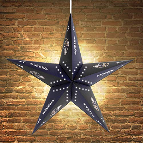 24-Inch NFL Baltimore Ravens Paper Star Lantern - Team Colors