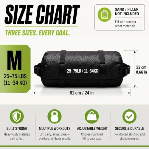 Medium Adjustable Workout Sandbag for Core Strength Training