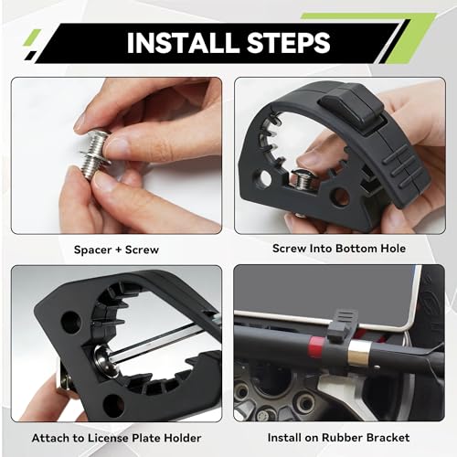 Shovel Holder Kit - Quick Release Rubber Clamp Mount - 2Pcs