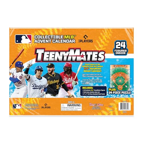 MLB Advent Calendar - 24 TeenyMates Figures, 1 Inch Tall