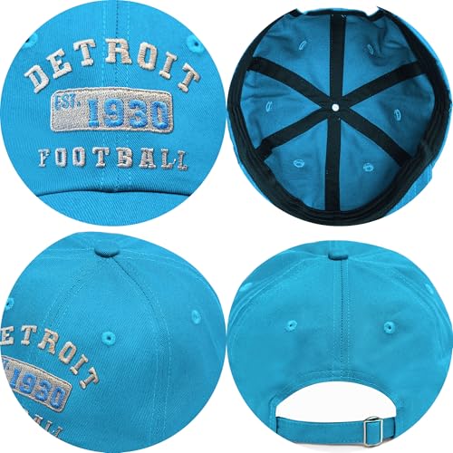 Vintage 3D Embroidered City Baseball Cap - Adjustable Detroit Hat