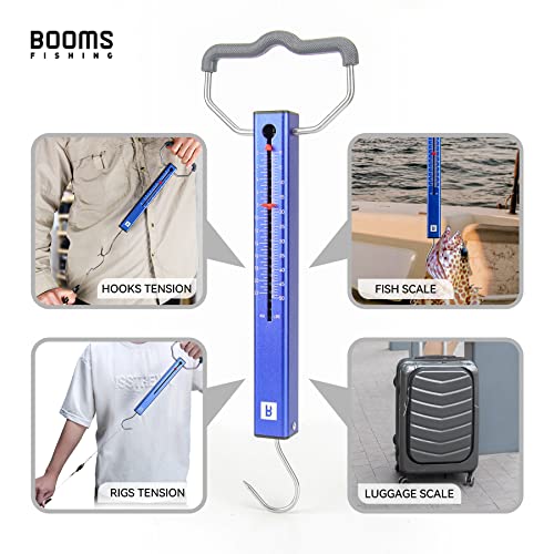 Booms Fishing TS2 Aluminum Spring Fish Scale 50 lbs, Easy Read Luggage & Tackle Weighing Tool