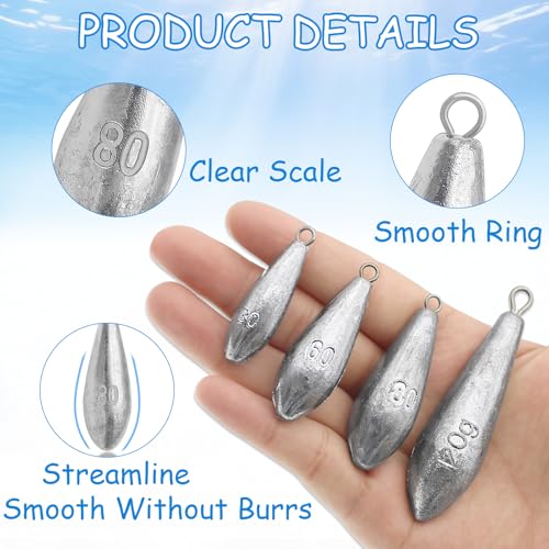 Drop Shot Fishing Weights Sinkers - 1oz, 10 Pack