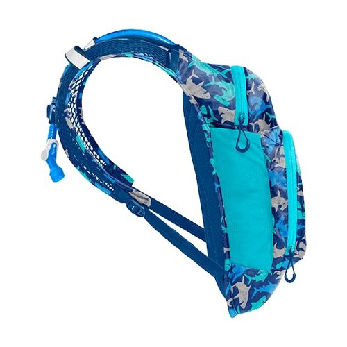 CamelBak Mini M.U.L.E. Kids Hydration Backpack for Hiking and Biking - 50oz, Sharks