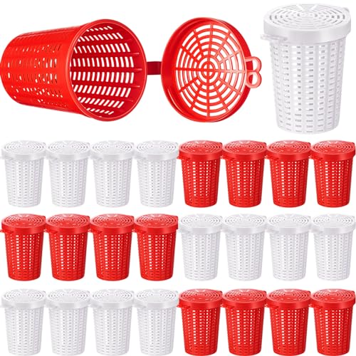 Fishing Bait Cage Trap Set of 20 - Plastic Crawfish Minnow Shrimp Crab Bait Holders