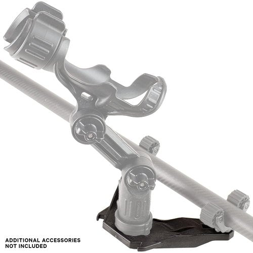 YakAttack DoubleHeader Track Mount | Dual Accessory Mount for Kayak Gear | LockNLoad Compatible | Offset Paddle Holder & Rod Holder Base | Made in USA