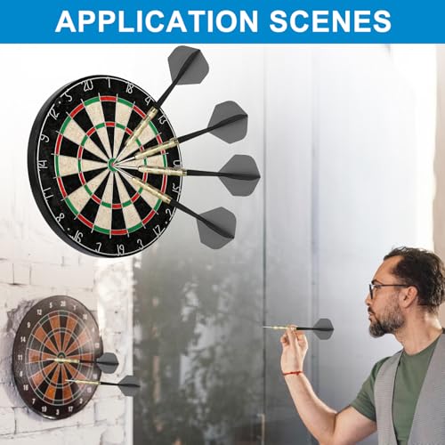 Integrated Dart Shafts and Flights - 6pcs Transparent Black