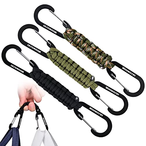 Paracord Keychain with Carabiner - 3 Pack Adventure