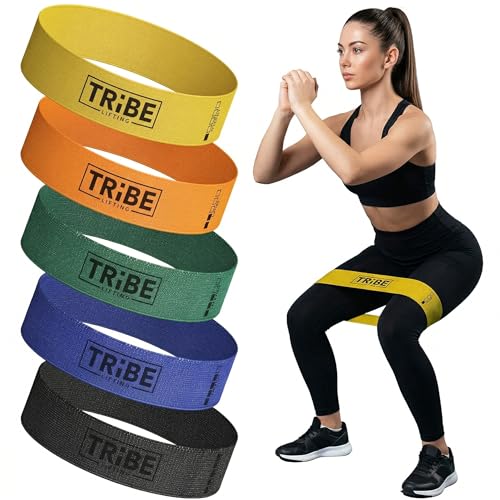 Fabric Resistance Bands Set - 5 Levels for Legs & Glutes