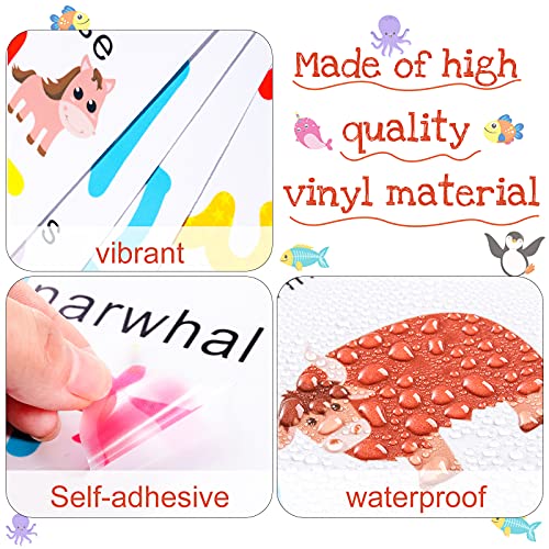 Animal ABC Alphabet Wall Decals - 6 Sheets for Kids Rooms