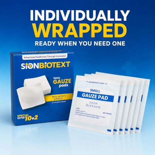 Sterile Non-Woven Gauze Pads, 2x2 Inch - 12 Count
