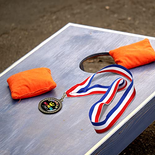 12 Pcs Cornhole Medals with Ribbon - Award Trophies for Competitions & Parties