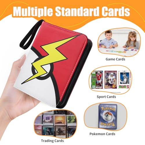 Portable Trading Card Binder with Zipper Closure - 50 Pages