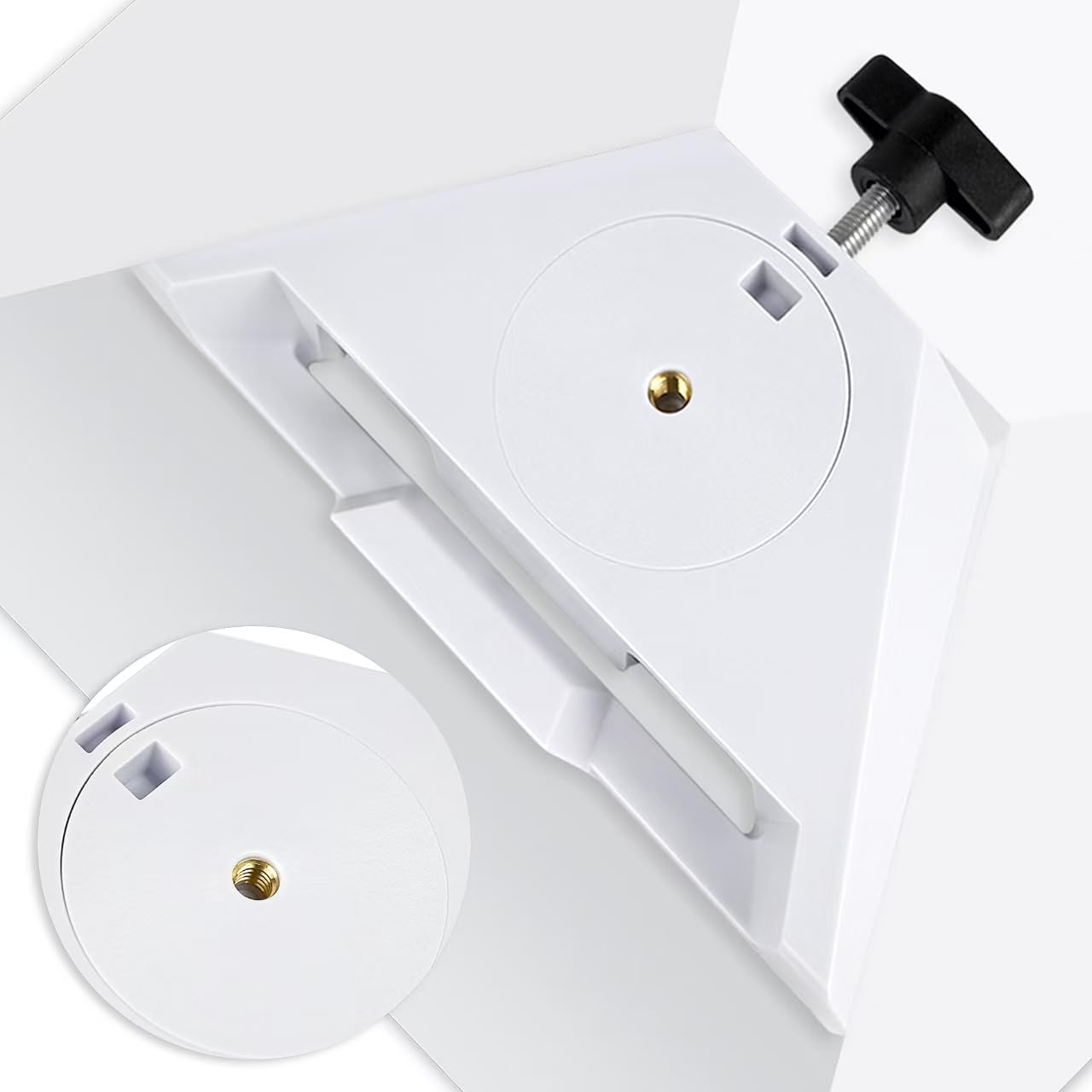 Mini Adapter Mount for Starlink Mini Mounting Kit for Starlink 1/4 Inch,Adapter Mount Bracket for Starlink Mini 1/4 Inch Nut Adapter Mounting Kit for RV/Camper/Yacht White