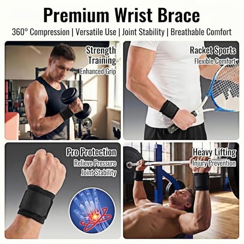 Adjustable Wrist Support Brace for Sports & Pain Relief - One Size Fits Most 1