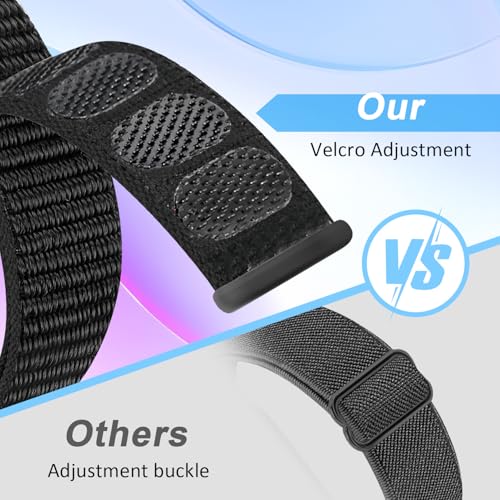 Adjustable Nylon Sport Band for Amazfit Band 7 - Black