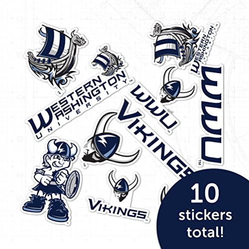 Western Washington Vikings Sticker Decal - 8.5 x 11 Inches Vinyl Sports Fan Gift