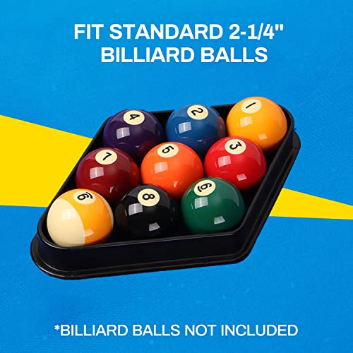 GSE Diamond Pool Ball Rack - 8-Ball & 9-Ball Billiard Triangle & Diamond Rack