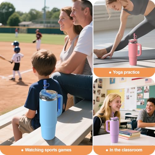 Silicone Straw Covers for 10mm Tumbler Straws - 6 Pack - Multicolor
