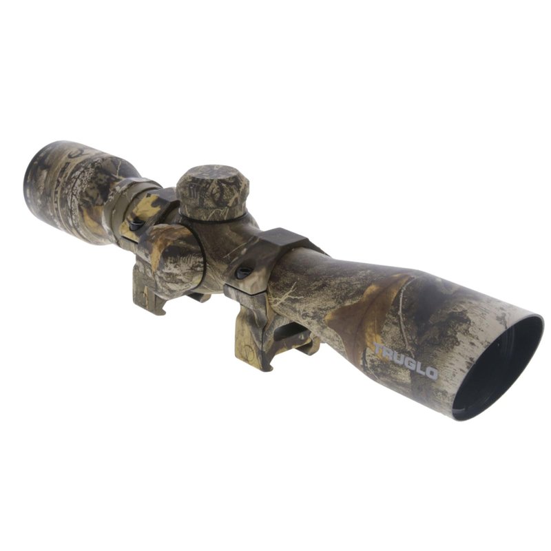TRUGLO 4x32mm Compact Rimfire and Shotgun Scope Series, Diamond Reticle, Realtree Xtra