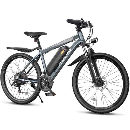 1000W Electric Mountain Bike for Adults - 50 Miles Range, Grey