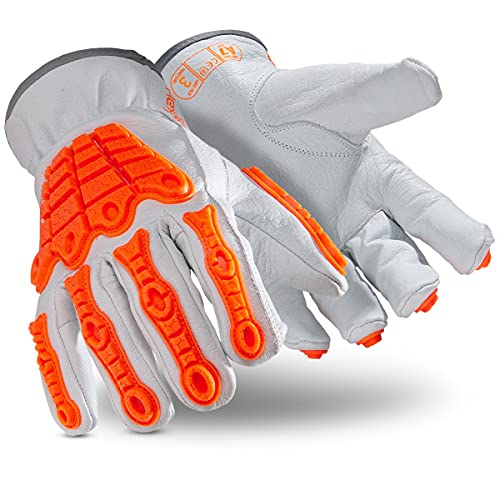 HexArmor Cut-Resistant Impact Protection Leather Work Gloves | Chrome SLT ¢ç Series 4067 | X-Large