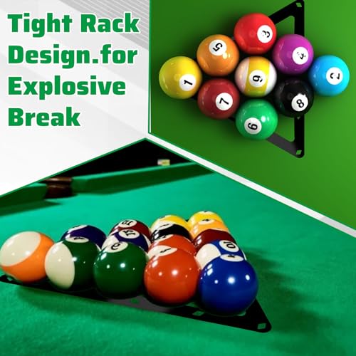 6-Piece Billiard Ball Rack Set for 8-Ball & 9-Ball Games