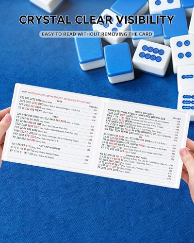 Clear Mahjong Card Sleeves - 4 Pack PVC Protective Covers for Game Cards