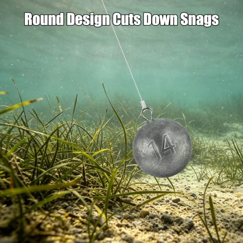 Cannonball Sinkers 1.5oz - 5 Pack Saltwater Fishing Weights