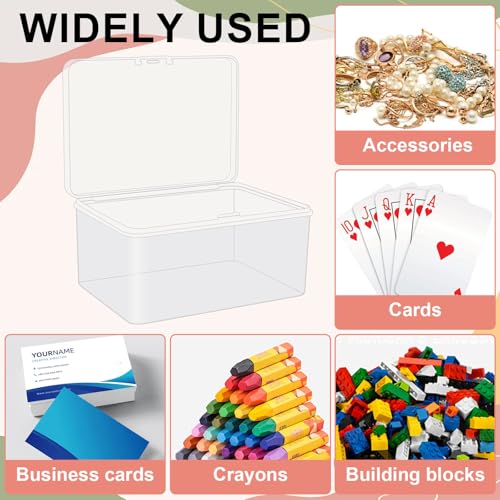 Uncle Yang 4-Pack Plastic Card Storage Boxes - Transparent Game Card Cases