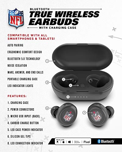 True Wireless Earbuds with Premium Stereo Sound - NFL Edition