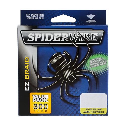 Spiderwire 30lb 300yd Hi-Vis Yellow Fishing Line - Strong, Thin, Sensitive
