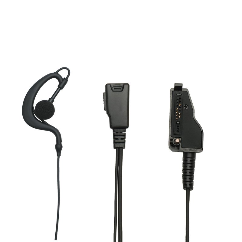 TDYU G Shape Earpiece with Mic PTT Compatible with Kenwood NX-200 NX-210 NX-300 NX-3200 NX-3300 NX-410 NX-411 NX-5200 NX-5300 NX-5400 TK-2180 TK-3180 Walkie Talkie Two Way Radio