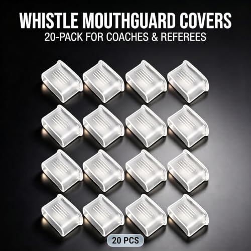20 Cushioned Mouth Guards for Sports Whistles - Coach & Referee Gear