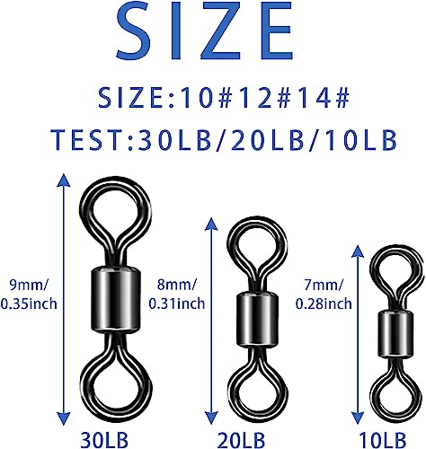 Quick Change Fly Fishing Micro Swivels - Size 10 - 50pcs Pack