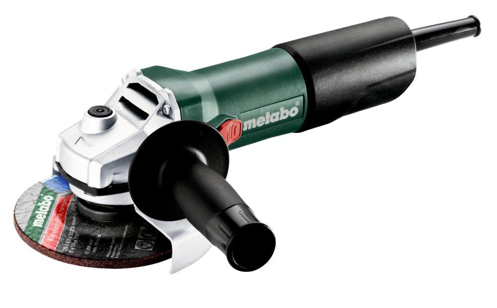 Metabo 4-1/2-Inch / 5-Inch Angle Grinder, 11,500 RPM, 8 Amp, Slide Switch (Locking), W 850-125, 603608420, Green