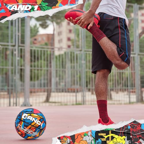 Official Size 7 Basketball - AND1 Chaos Rubber Ball for Indoor & Outdoor Play