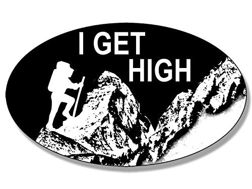 Funny Mountain Climber Sticker - 3x5 Inch Vinyl Decal