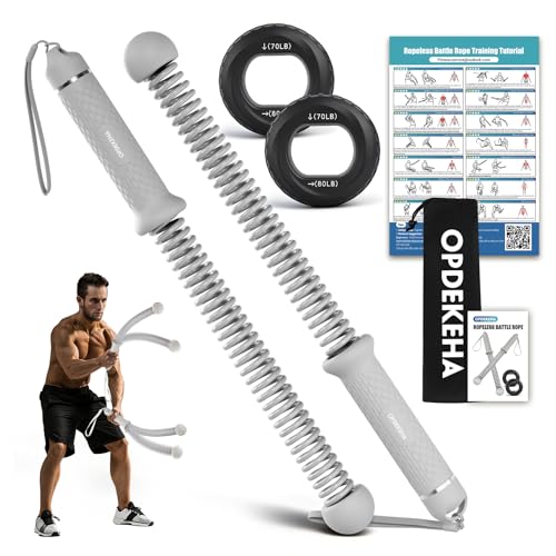 Ropeless Weighted Battle Rope for Home Gym - Portable Cordless Set